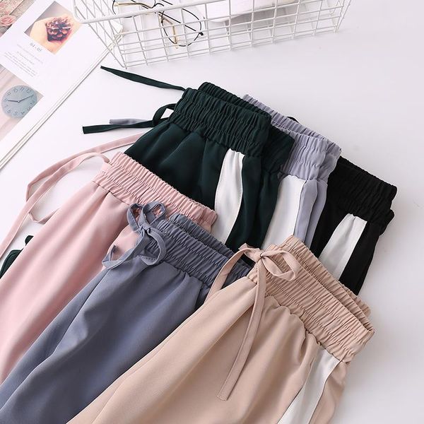 women's pants & capris high waist harem women trousers side white stripe girl student korean style loose 2021 summer thin plus size swe, Black;white
women's pants & capris high waist harem women trousers side white stripe girl student korean style loose 2021 summer thin plus size swe, Black;white
