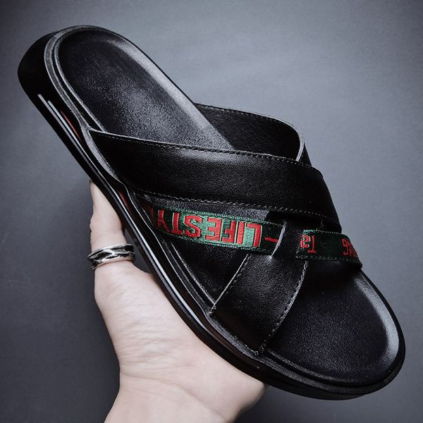 men's slippers slippers trend summer outdoor beach flip flop fashion personality shoes korean casual sandals 7ttm, Black
men's slippers slippers trend summer outdoor beach flip flop fashion personality shoes korean casual sandals 7ttm, Black