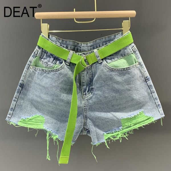 women's shorts {deat} women green patchwork pockets hole whiten wide leg high waist loose trousers fashion tide summer 2021 7e711, White;black
women's shorts {deat} women green patchwork pockets hole whiten wide leg high waist loose trousers fashion tide summer 2021 7e711, White;black
