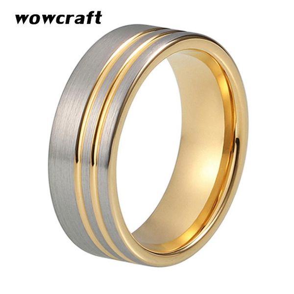 wedding rings tungsten ring gold color 8mm flat band brushed finish grooved comfort fit, Slivery;golden
wedding rings tungsten ring gold color 8mm flat band brushed finish grooved comfort fit, Slivery;golden
