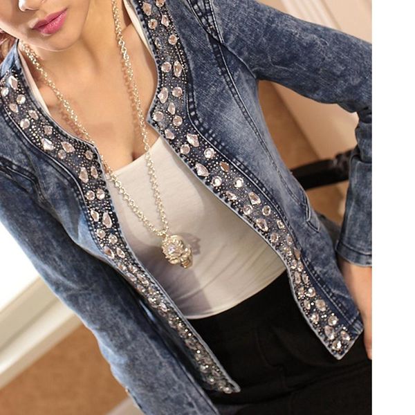 women's jackets wenfly womens denim vintage diamonds long sleeve casual office short o-neck open stitch outerwear mujer ukraine, Black;brown
women's jackets wenfly womens denim vintage diamonds long sleeve casual office short o-neck open stitch outerwear mujer ukraine, Black;brown