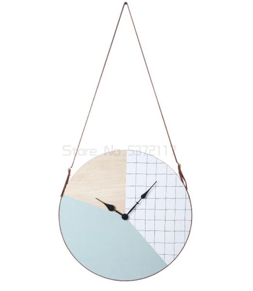 wall clocks nordic simple clock, creative living room, leather rope artist with fashionable personality clock
wall clocks nordic simple clock, creative living room, leather rope artist with fashionable personality clock