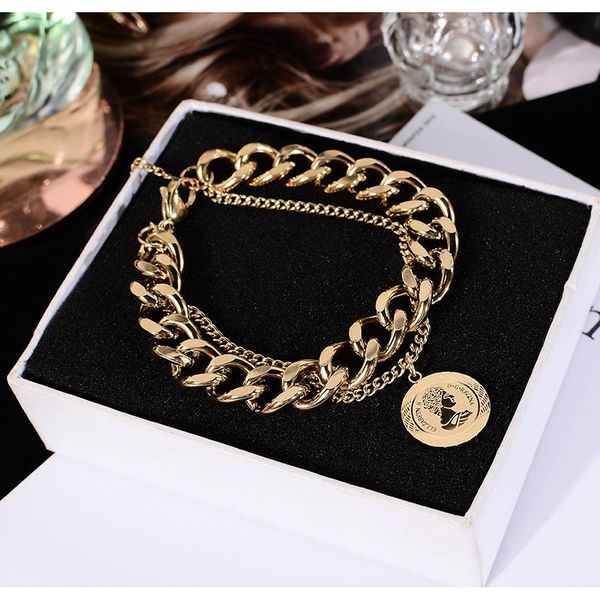 retro people like coins titanium steel bracelet women cold fashion exaggerated personality thick chain jewelry charm bracelets, Golden;silver
retro people like coins titanium steel bracelet women cold fashion exaggerated personality thick chain jewelry charm bracelets, Golden;silver