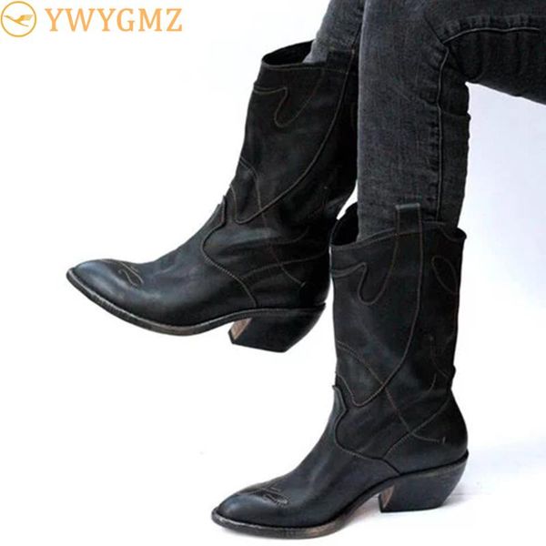 boots women western winter mid tube knight lady retro rome slip-on low heel leather shoes wide calf cowboybotas mujer invierno, Black
boots women western winter mid tube knight lady retro rome slip-on low heel leather shoes wide calf cowboybotas mujer invierno, Black