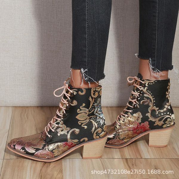 boots women printed ankle vintage motorcycle booties ladies shoes woman 2021 embroider high heels 35-43 a259, Black
boots women printed ankle vintage motorcycle booties ladies shoes woman 2021 embroider high heels 35-43 a259, Black