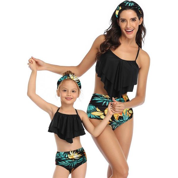 women's swimwear 2021 cow printing high waist bikini swimsuit swimming suit for girls full body parent-child beach sports, White;black
women's swimwear 2021 cow printing high waist bikini swimsuit swimming suit for girls full body parent-child beach sports, White;black