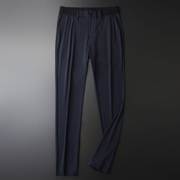 luxury navy mens elastic waist business thin male pants fashion slim fit summer silky casual men's trousers, Black
luxury navy mens elastic waist business thin male pants fashion slim fit summer silky casual men's trousers, Black