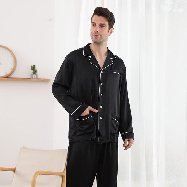 men's sleepwear mens silk satin pajamas pyjamas set loungewear fits all season gifts optional and for healthy, Black;brown
men's sleepwear mens silk satin pajamas pyjamas set loungewear fits all season gifts optional and for healthy, Black;brown