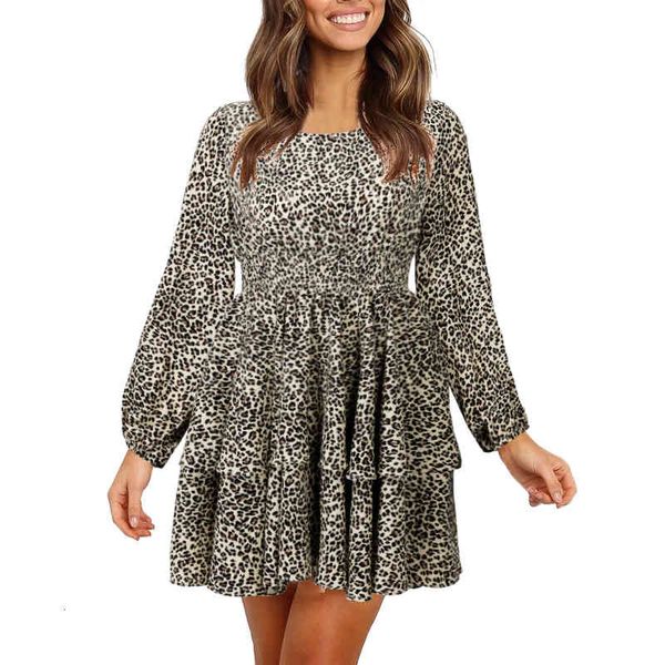 dress mini women wearing the neck long sleeve leopard print fine fit a line female dressed in summer m30418, Black;gray
dress mini women wearing the neck long sleeve leopard print fine fit a line female dressed in summer m30418, Black;gray