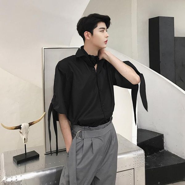 men's clothing bigbang hair stylist fashion individualityhalf sleeved open blouse loose shirt stage singer costumes casual shirts, White;black
men's clothing bigbang hair stylist fashion individualityhalf sleeved open blouse loose shirt stage singer costumes casual shirts, White;black