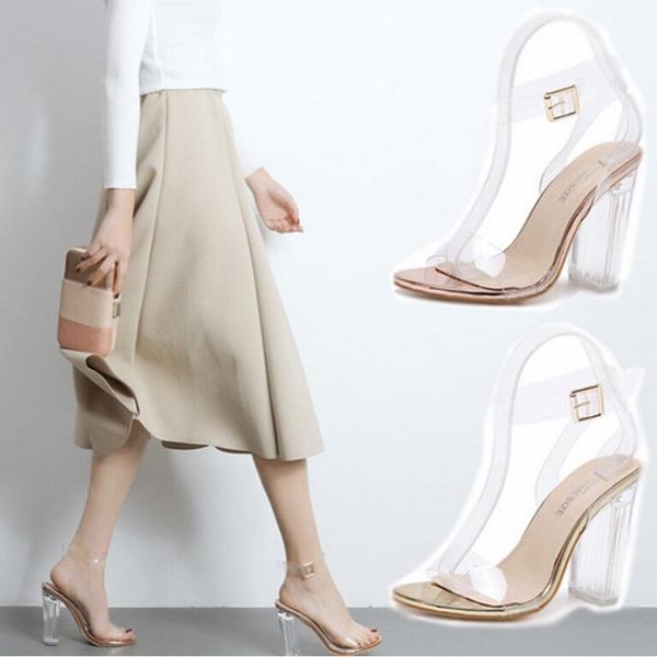 high heels word with peep-toe catwalk crystal shoes transparent chunky-heel sandals yxb9421 cwf, Black
high heels word with peep-toe catwalk crystal shoes transparent chunky-heel sandals yxb9421 cwf, Black