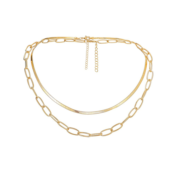 chains l41 double necklace blade chain clavicle simple ladies set gold plated jewelry, Silver
chains l41 double necklace blade chain clavicle simple ladies set gold plated jewelry, Silver