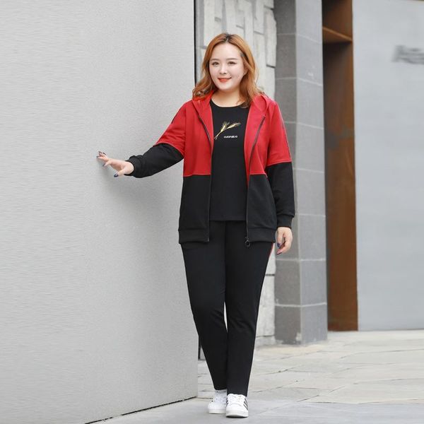 women's two piece pants fall winter casual set coats and trousers sport hooded sweatshirt color contrast modern design female suits, White
women's two piece pants fall winter casual set coats and trousers sport hooded sweatshirt color contrast modern design female suits, White