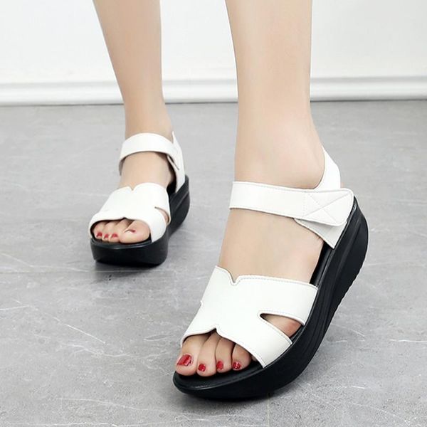 sandals big size classic woman cowhide leather outdoor beach shoes wedges platform casual height increase summer, Black
sandals big size classic woman cowhide leather outdoor beach shoes wedges platform casual height increase summer, Black