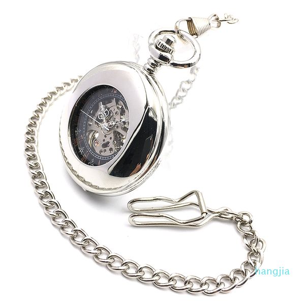 hollow case roman black dial men silver pocket watch mechanical hand winding antique army skeleton steampunk watch w/chain, Slivery;golden
hollow case roman black dial men silver pocket watch mechanical hand winding antique army skeleton steampunk watch w/chain, Slivery;golden