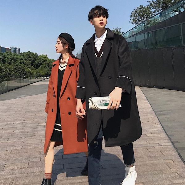 women's wool & blends winter woolen coat women elegant double breasted long jacket 2021 korean fashion trend university couples brown s, Black
women's wool & blends winter woolen coat women elegant double breasted long jacket 2021 korean fashion trend university couples brown s, Black