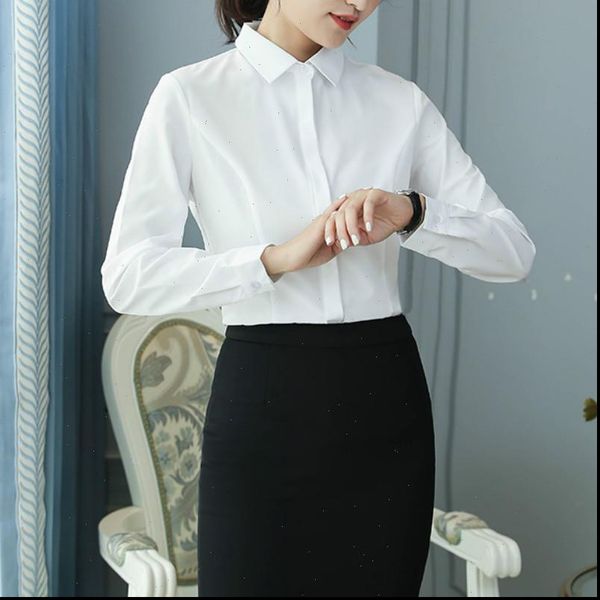 korean spring autumn womens shirt white casual long sleeve lapel hide button formal business blusas
korean spring autumn womens shirt white casual long sleeve lapel hide button formal business blusas
