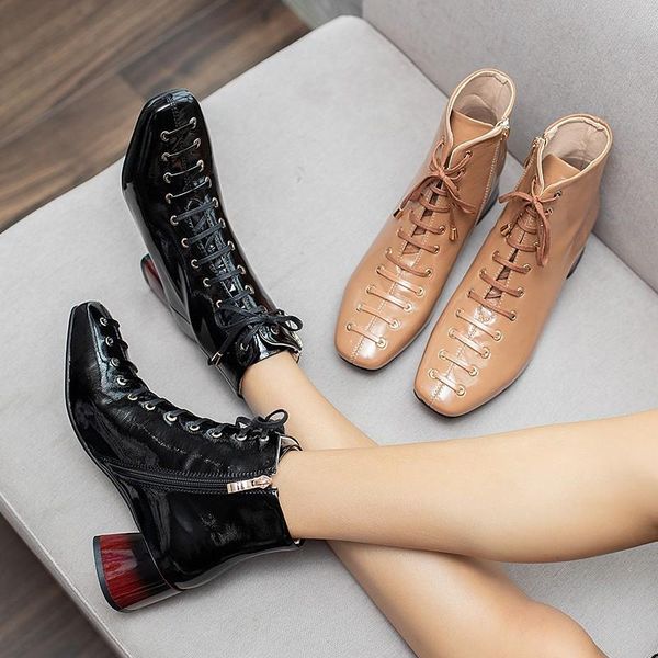 boots lace up ladies shoes black booties ankle 2021 trend patent leather chunky heels zipper motorcycle
boots lace up ladies shoes black booties ankle 2021 trend patent leather chunky heels zipper motorcycle