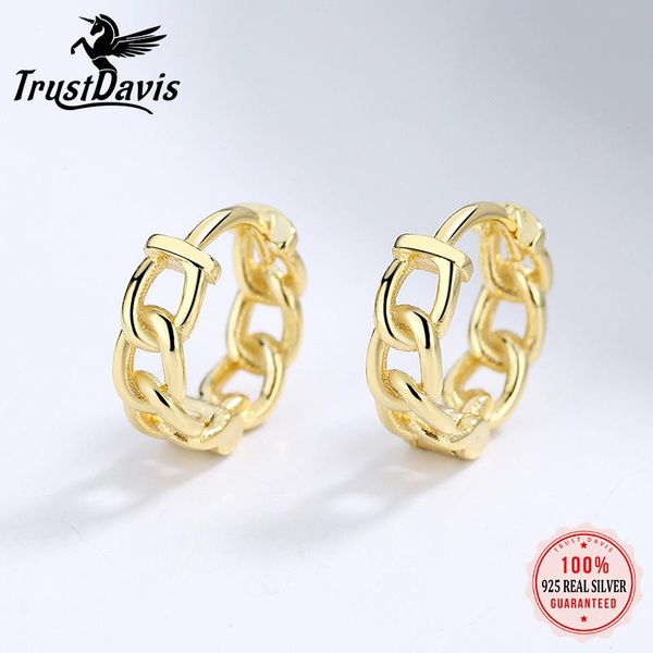 hoop & huggie trustdavis real 925 sterling silver fashion sweet hollow knit chain earrings for women wedding party fine jewelry da2512, Golden;silver
hoop & huggie trustdavis real 925 sterling silver fashion sweet hollow knit chain earrings for women wedding party fine jewelry da2512, Golden;silver