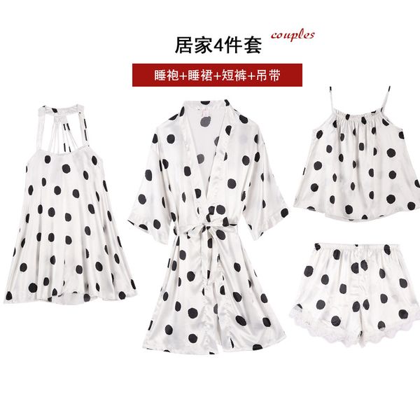 white women satin sleepwear 4 pieces pyjamas lace pajamas sleep lounge pijama silk night pyjama home clothing pajama suit, Black;red
white women satin sleepwear 4 pieces pyjamas lace pajamas sleep lounge pijama silk night pyjama home clothing pajama suit, Black;red