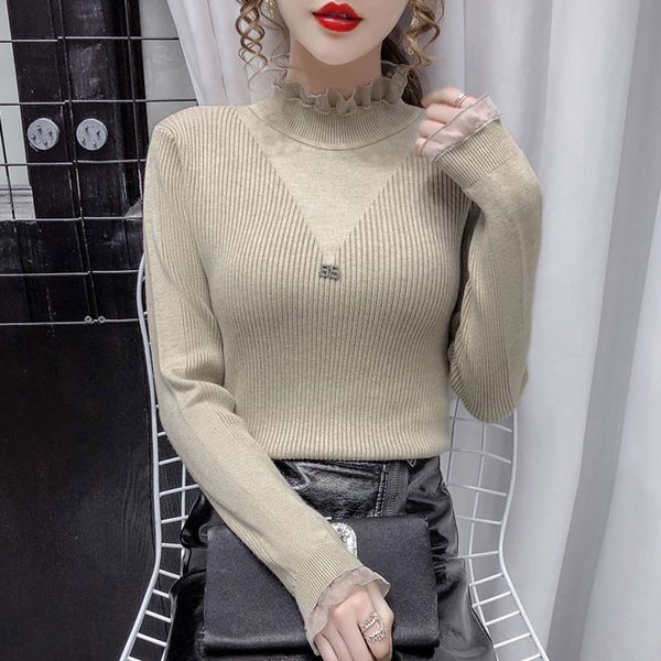 women's sweaters sweatersautumn and winter lace & amp; wood ear trim with knitted bottomed sweater for women ivvi, White;black
women's sweaters sweatersautumn and winter lace & amp; wood ear trim with knitted bottomed sweater for women ivvi, White;black