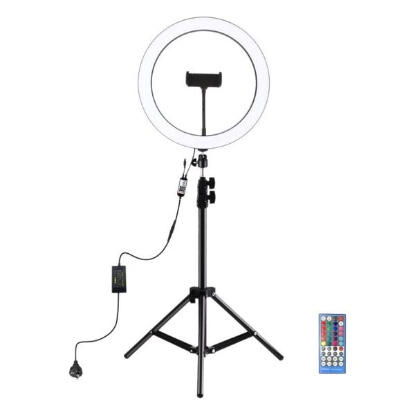 11.8 inch rgbw dimmable led ring light with 110cm tripod for vlogging selfie pography video broadcast live eu plug flash heads
11.8 inch rgbw dimmable led ring light with 110cm tripod for vlogging selfie pography video broadcast live eu plug flash heads