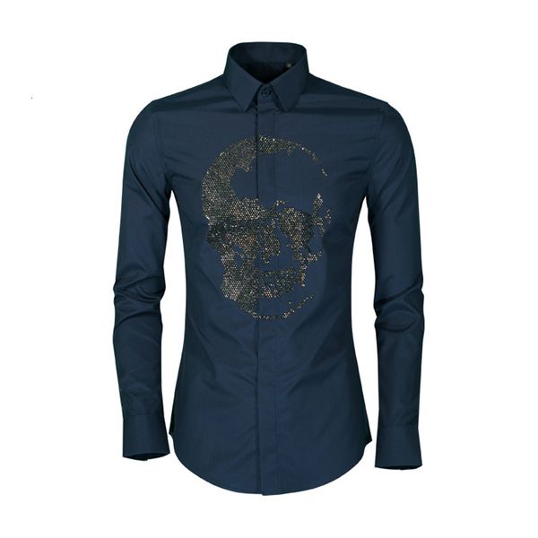 tee shirt shirt luxury skull head beading shirt man casual slim long sleeve chemise homme cotton business male shirts, White;black
tee shirt shirt luxury skull head beading shirt man casual slim long sleeve chemise homme cotton business male shirts, White;black