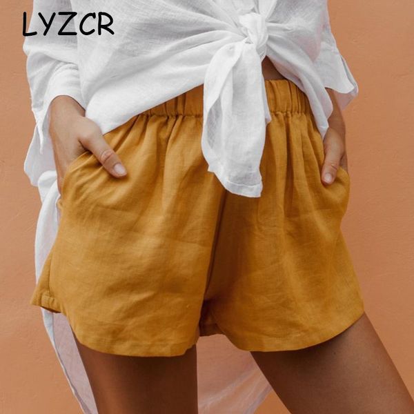 women's cotton line shorts summer loose casual high waisted for women elastic waist yellow solid, White;black
women's cotton line shorts summer loose casual high waisted for women elastic waist yellow solid, White;black