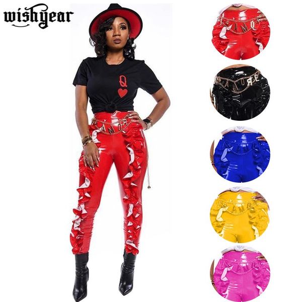 women's pants & capris solid color ruffle fleece pu leather 2021 autumn winter slim high waist stretchy pencil female casual trousers, Black;white
women's pants & capris solid color ruffle fleece pu leather 2021 autumn winter slim high waist stretchy pencil female casual trousers, Black;white