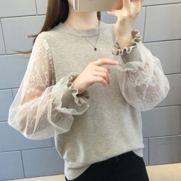 women's sweaters knitted sweater pullover 2021 spring autumn korean loose lace cutout long sleeve o-neck female, White;black
women's sweaters knitted sweater pullover 2021 spring autumn korean loose lace cutout long sleeve o-neck female, White;black