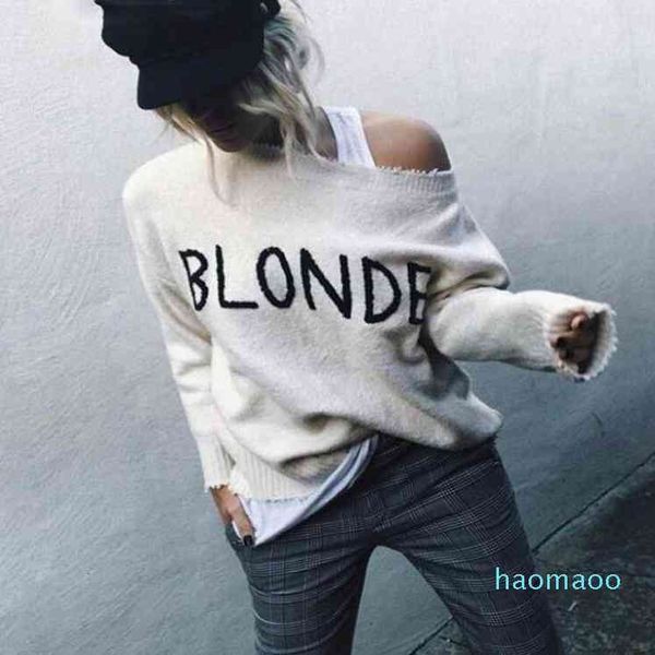 women's sweaters fashion-women pullover oversized sweater letter cold shoulder long sleeve loose knitwear blusa de frio feminina, White;black
women's sweaters fashion-women pullover oversized sweater letter cold shoulder long sleeve loose knitwear blusa de frio feminina, White;black