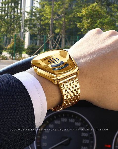 wristwatches 2021 cool locomotive mens watches relogio masculino quartz gold wrist watch for men waterproof geometric shape, Slivery;brown
wristwatches 2021 cool locomotive mens watches relogio masculino quartz gold wrist watch for men waterproof geometric shape, Slivery;brown