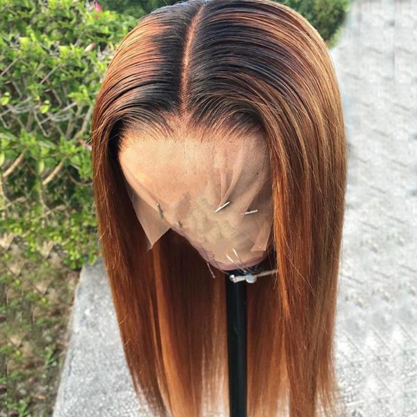 part straight wig color t1b/30 ombre highlight 150% lace front human hair wigs for women remy brazilian invisible, Black;brown
part straight wig color t1b/30 ombre highlight 150% lace front human hair wigs for women remy brazilian invisible, Black;brown