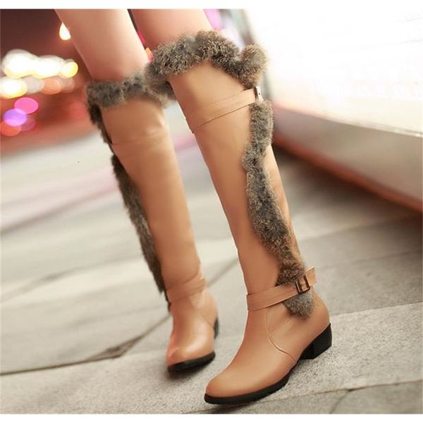 size 34 to 43 casual style sweet ladies flat heel knee high fur boots thick plush white brown black
size 34 to 43 casual style sweet ladies flat heel knee high fur boots thick plush white brown black