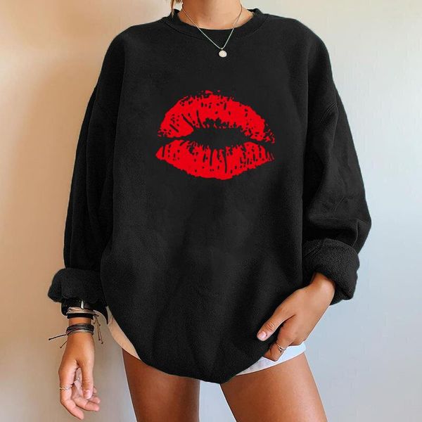 women's hoodies & sweatshirts drop shoulder oversized women red lips print long sleeve harajuku autumn clothes moletom feminino, Black
women's hoodies & sweatshirts drop shoulder oversized women red lips print long sleeve harajuku autumn clothes moletom feminino, Black
