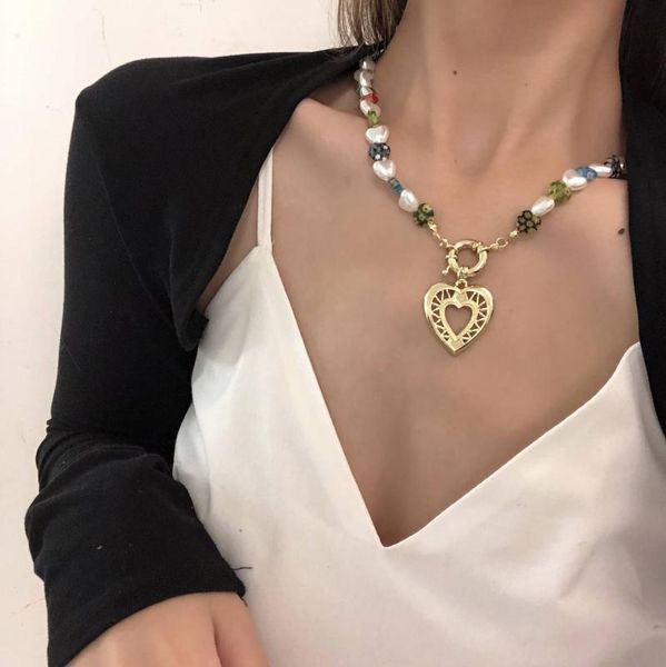 pendant necklaces fashion niche fresh water pearl love y2k small flower glass beaded necklace girl, Silver
pendant necklaces fashion niche fresh water pearl love y2k small flower glass beaded necklace girl, Silver