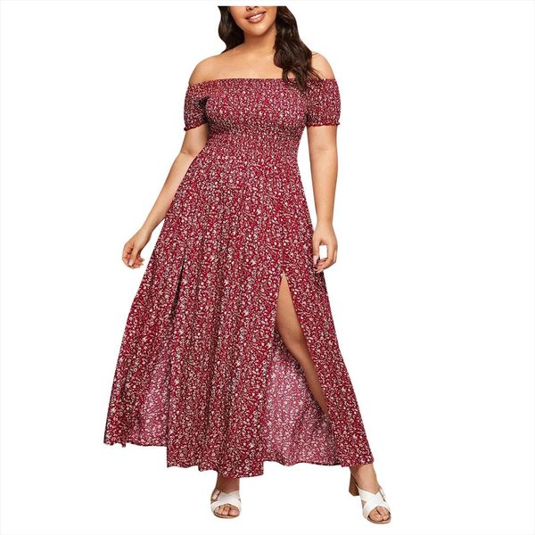 slash neck maxi ankle length womens dresses slit vestidos plus size off shoulder floral dress a line loose oversized sukienka, Black;gray
slash neck maxi ankle length womens dresses slit vestidos plus size off shoulder floral dress a line loose oversized sukienka, Black;gray
