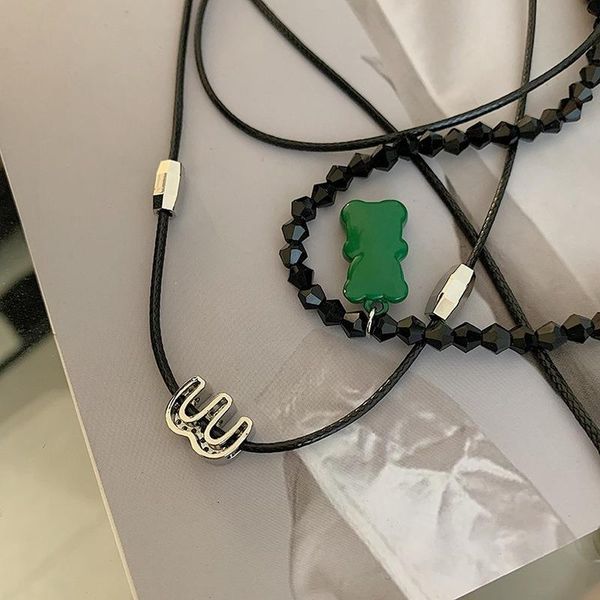 pendant necklaces bear black crystal necklace ins personality hip-hop rope wild letter m clavicle chain for women party birthday gifts, Silver
pendant necklaces bear black crystal necklace ins personality hip-hop rope wild letter m clavicle chain for women party birthday gifts, Silver