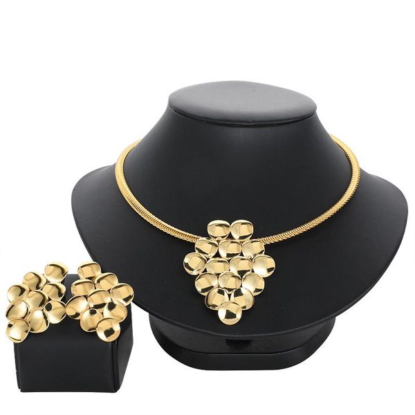 earrings & necklace fashion jewelry gold wedding set brazilian accessories for women bridal luxury italian plated, Silver
earrings & necklace fashion jewelry gold wedding set brazilian accessories for women bridal luxury italian plated, Silver