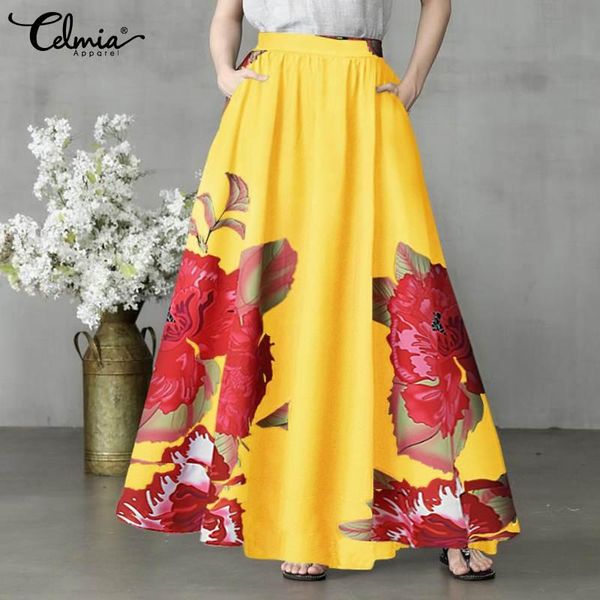 skirts oversized women's maxi 2021 celmia vintage printed long skirt pockets casual high waist a-line party bohemian robe, Black
skirts oversized women's maxi 2021 celmia vintage printed long skirt pockets casual high waist a-line party bohemian robe, Black