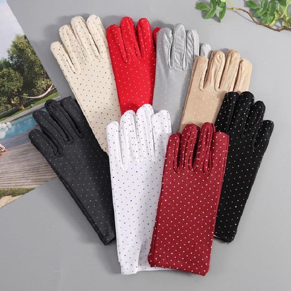 bridal gloves colorful short spandex dots prom party costume stretch elegant wedding evening glove st381, White
bridal gloves colorful short spandex dots prom party costume stretch elegant wedding evening glove st381, White