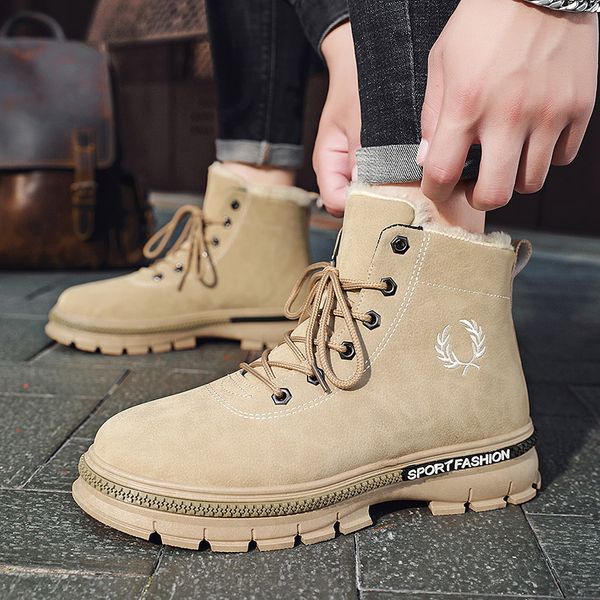 new winter martin boots men's trend casual plus cotton fashion velvet shoes men thick snow boot high-short male work plush footwear, Black
new winter martin boots men's trend casual plus cotton fashion velvet shoes men thick snow boot high-short male work plush footwear, Black