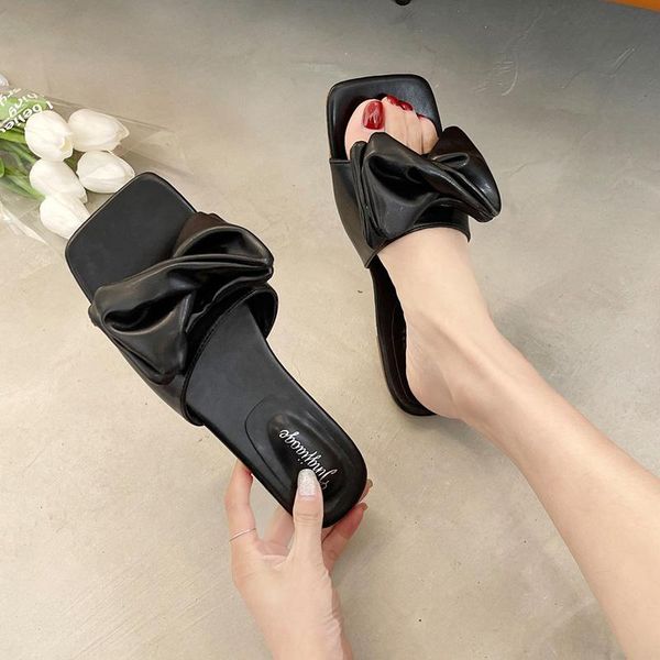 female shoes womens slippers outdoor butterfly-knot luxury slides 2021 beach designer flat fashion rome basic pu, Black
female shoes womens slippers outdoor butterfly-knot luxury slides 2021 beach designer flat fashion rome basic pu, Black
