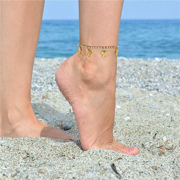 anklets golden butterfly anklet gold stainless steel ankle bracelet boho beach for female sandals foot bracelets jewelry, Red;blue
anklets golden butterfly anklet gold stainless steel ankle bracelet boho beach for female sandals foot bracelets jewelry, Red;blue