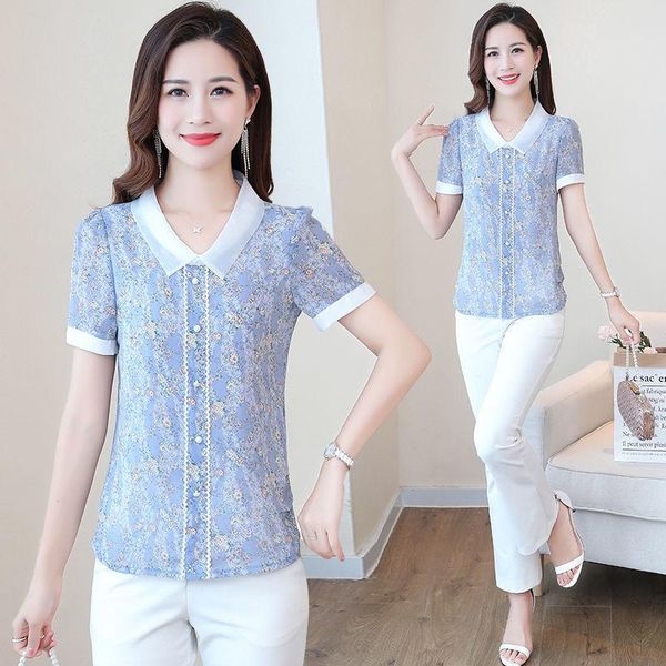 women's blouses & shirts women blouse loose plus size 2021 summer small shirt mother bottoming short sleeve chiffon blusas top, White
women's blouses & shirts women blouse loose plus size 2021 summer small shirt mother bottoming short sleeve chiffon blusas top, White