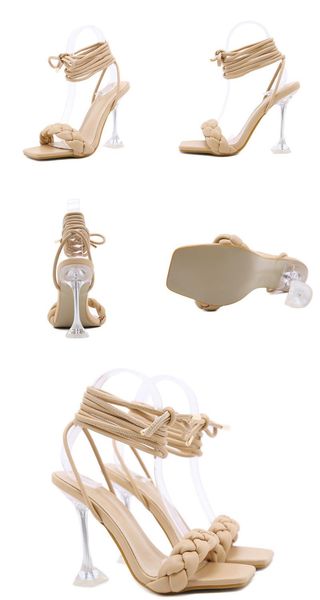 dress shoes 2021 summer fashion design weave women sandals transparent strange high heels ladies open toe, Black
dress shoes 2021 summer fashion design weave women sandals transparent strange high heels ladies open toe, Black