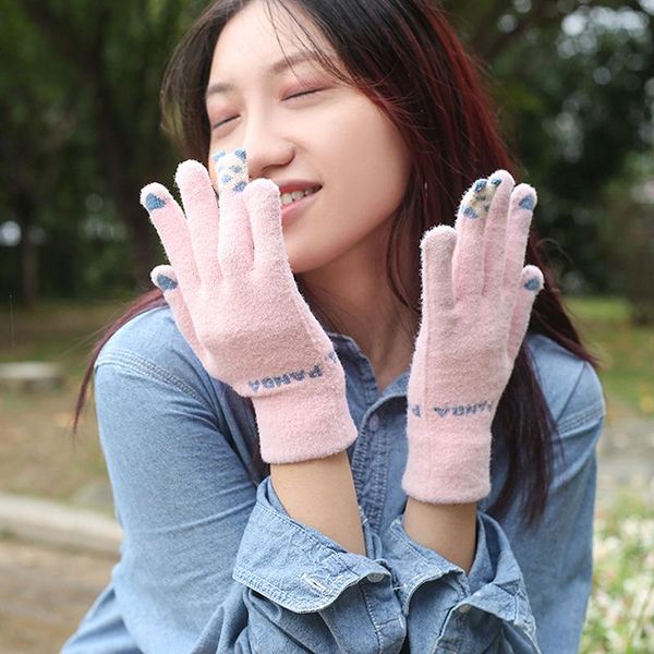 five fingers gloves women' winter touch screen thicken women cartoon panda thick warm stretch knit mittens full finger, Blue;gray
five fingers gloves women' winter touch screen thicken women cartoon panda thick warm stretch knit mittens full finger, Blue;gray