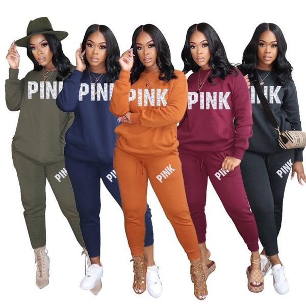 women's two piece pants sweatsuits for women 2 sets fashion round neck letter pattern elasticity outdoor suits wholesale drop, White
women's two piece pants sweatsuits for women 2 sets fashion round neck letter pattern elasticity outdoor suits wholesale drop, White