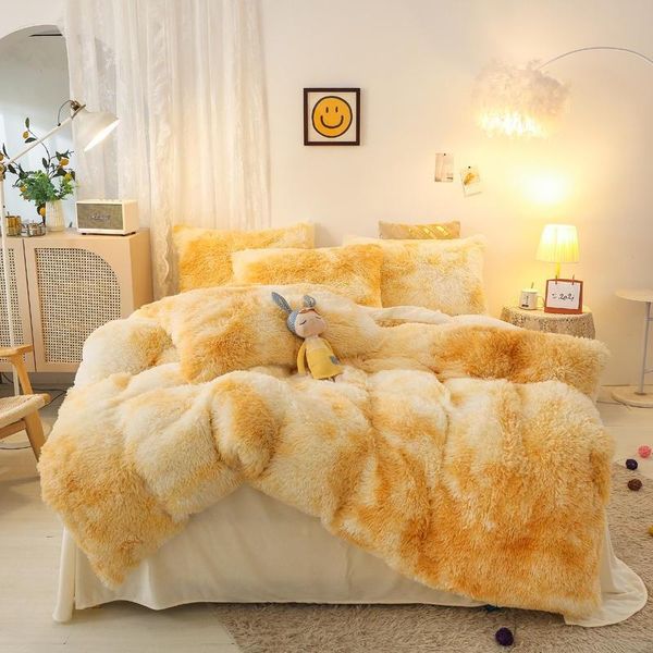 bedding sets gradient color plush shaggy duvet cover 4pcs twin double king(1faux fur +1bed sheet+2pillowcases
bedding sets gradient color plush shaggy duvet cover 4pcs twin double king(1faux fur +1bed sheet+2pillowcases