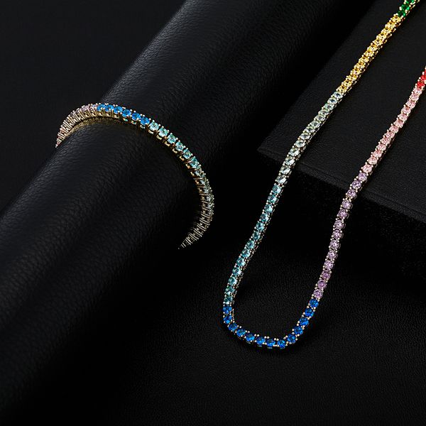 3mm 7 colors tennis chain full micro pave iced out cubic zirconia hip hop punk jewelry gift for men women, Black
3mm 7 colors tennis chain full micro pave iced out cubic zirconia hip hop punk jewelry gift for men women, Black